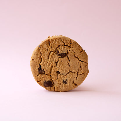golden cookie with chocolate chips